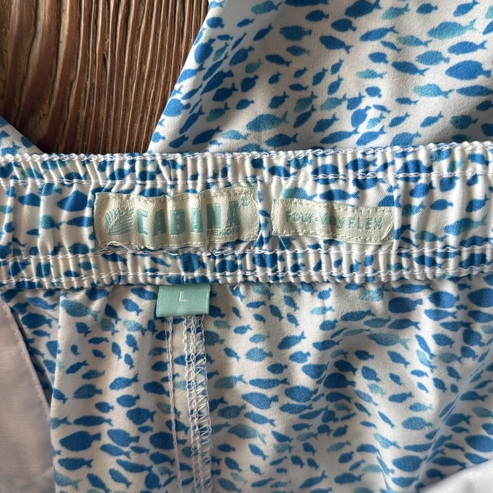 CABANA Mens 4 way flex shorts with Pockets NWT Size large